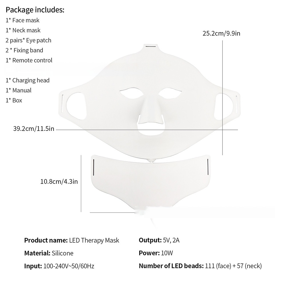 Mască LED Facială 7 Culori | Terapie Acnee & Anti-Aging